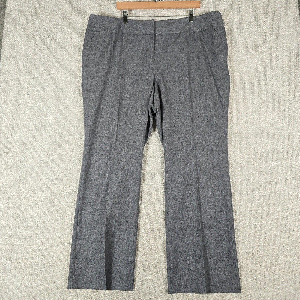 Amanda + Chelsea Womens Grey Straight Leg Dress Pants‎ Plus Size 22W Low Rise